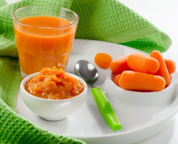 Рецепт: Детское овощное пюре - морковное пюре с кабачком